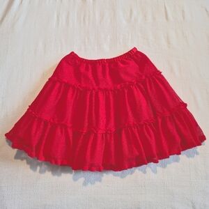 Hanna Andersson girls size 100 or 5 ruffle tiered tulle skirt lined full circle